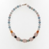 Εικόνα της Κολιέ με Άκουαμαρίνα / Ρόζ, Μπλέ και Λευκό Χαλαζία